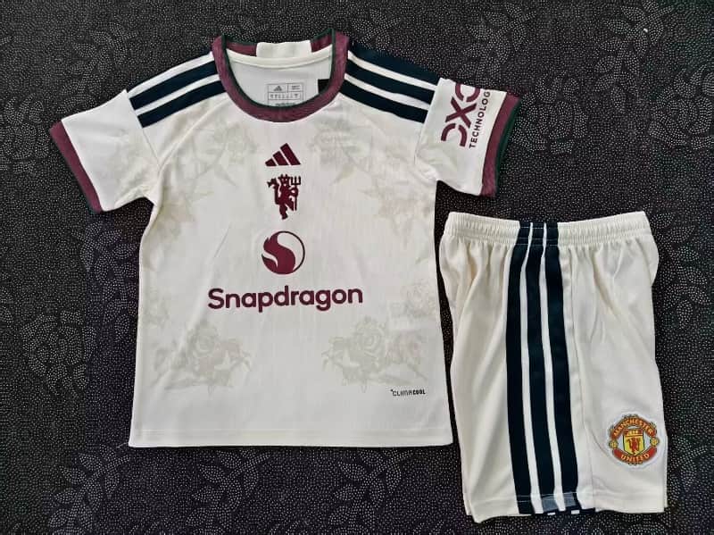 Manchester United 26/27 Kids Third Soccer Jersey And Shorts (Leaked)