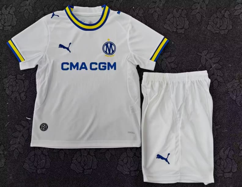 Marseilles 26/27 Kids Home Soccer Jersey And Shorts