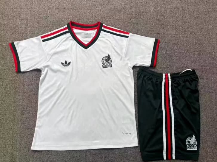 Mexico 2026 Kids Away Soccer Jersey And Shorts