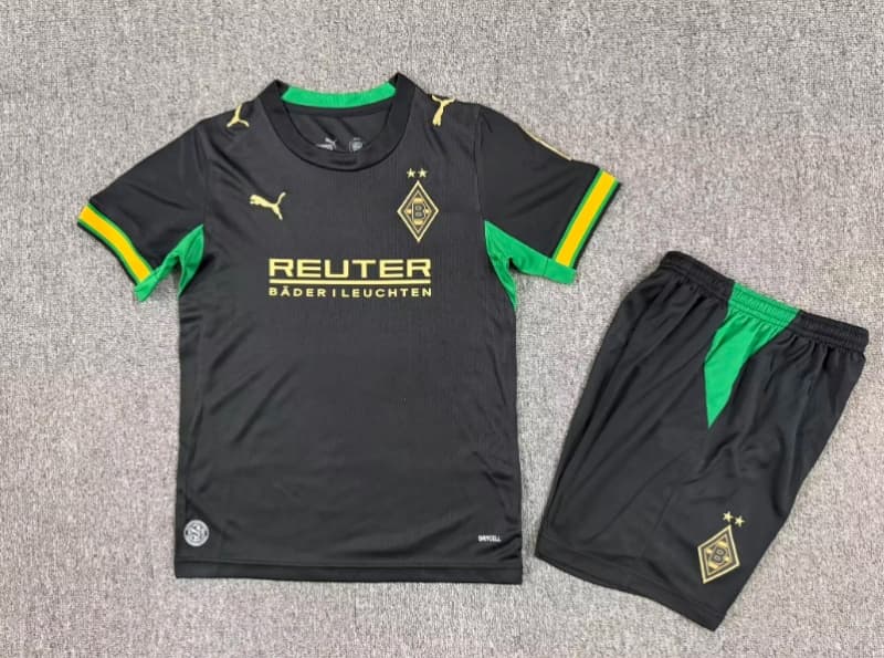 Monchengladbach 26/27 Kids Away Soccer Jersey And Shorts Monchengladbach 26/27 Kids Away Soccer Jersey And Shorts