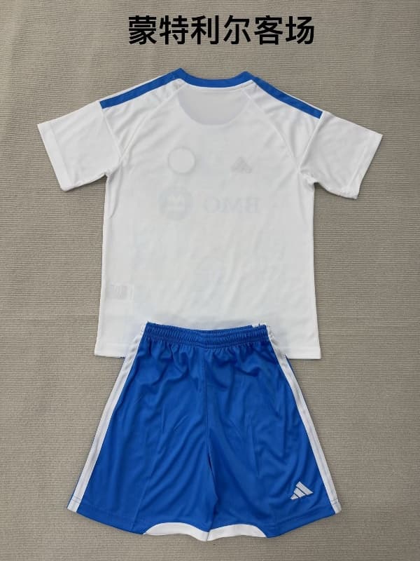 Montreal 2026 Kids Away Soccer Jersey And Shorts