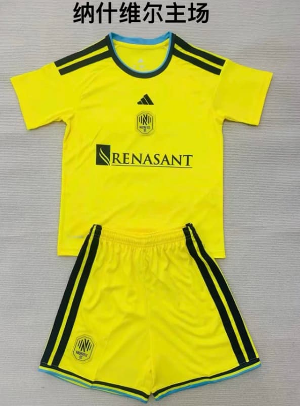 Nashville 2026 Kids Home Soccer Jersey And Shorts Nashville 2026 Kids Home Soccer Jersey And Shorts