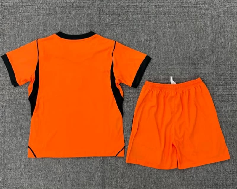 Netherlands 2026 Kids World Cup Home Soccer Jersey And Shorts