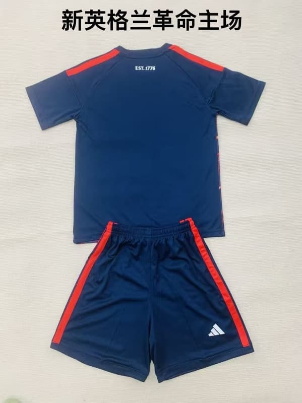 New England 2026 Kids Home Soccer Jersey And Shorts