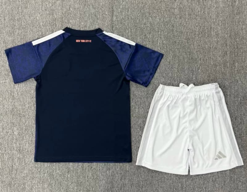 New York City 2026 Kids Away Soccer Jersey And Shorts