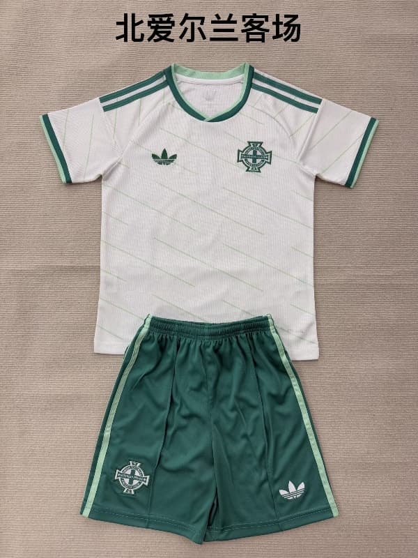 Northern Ireland 2026 Kids Away Soccer Jersey And Shorts Northern Ireland 2026 Kids Away Soccer Jersey And Shorts