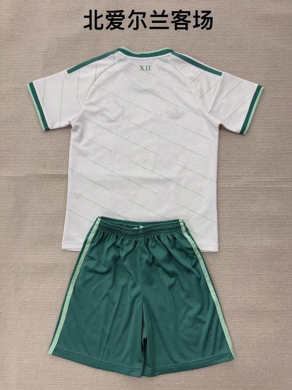 Northern Ireland 2026 Kids Away Soccer Jersey And Shorts