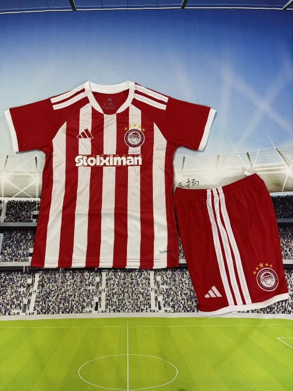 Olympiacos 26/27 Kids Home Soccer Jersey And Shorts