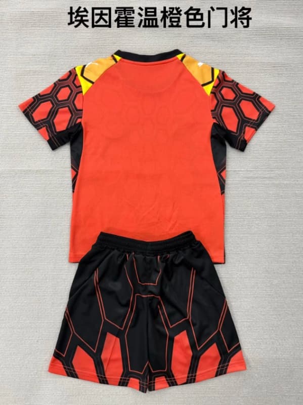PSV Eindhoven 26/27 Kids Goalkeeper Orange Soccer Jersey And Shorts