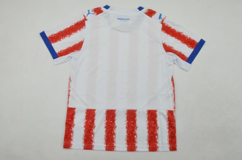Paraguay 2026 Kids Home Soccer Jersey And Shorts