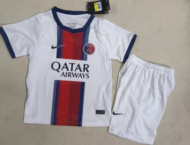 Paris St Germain 26/27 Kids Away Soccer Jersey And Shorts (Leaked)