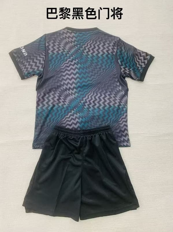 Paris St Germain 26/27 Kids Goalkeeper Black Soccer Jersey And Shorts