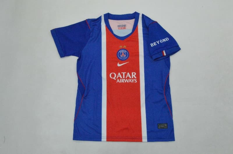 Paris St Germain 26/27 Kids Home Soccer Jersey And Shorts 2Stars (Leaked)