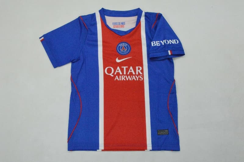 Paris St Germain 26/27 Kids Home Soccer Jersey And Shorts (Leaked)