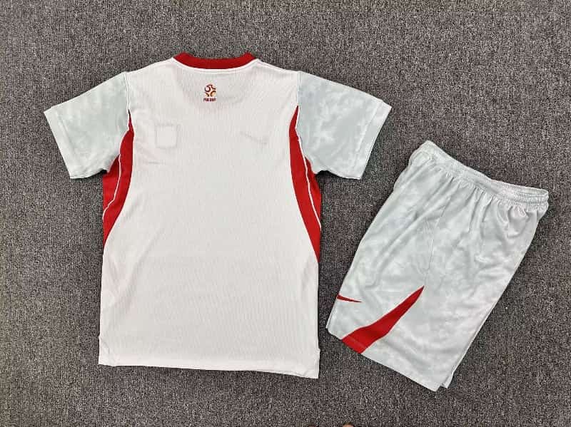 Poland 2026 Kids Home Soccer Jersey And Shorts