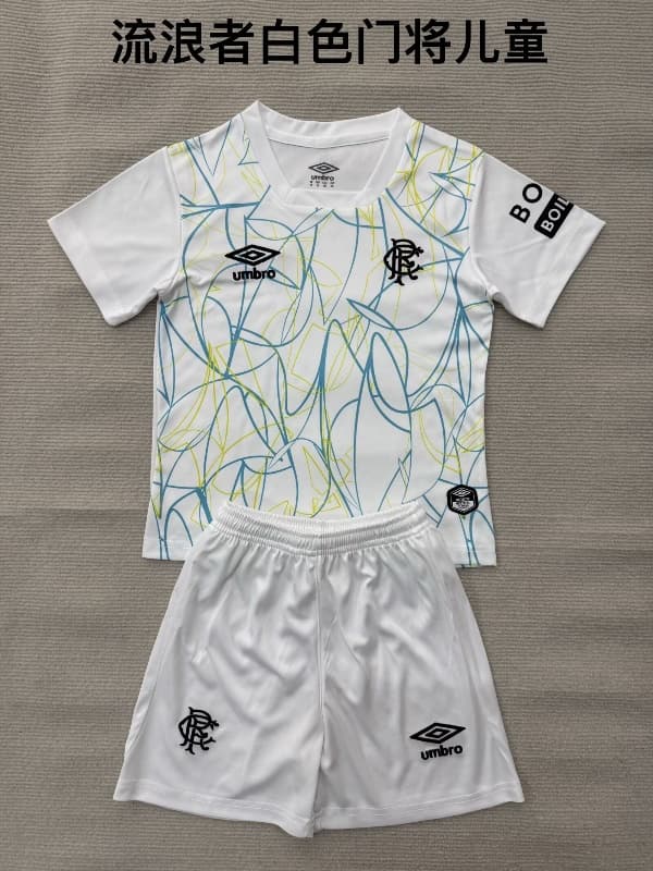 Rangers 26/27 Kids Goalkeeper White Soccer Jersey And Shorts Rangers 26/27 Kids Goalkeeper White Soccer Jersey And Shorts