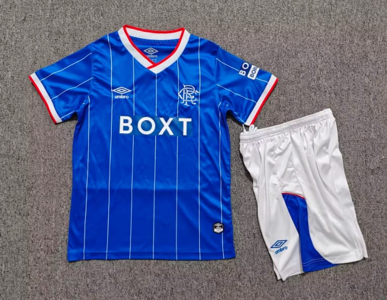 Rangers 26/27 Kids Home Soccer Jersey And Shorts Rangers 26/27 Kids Home Soccer Jersey And Shorts