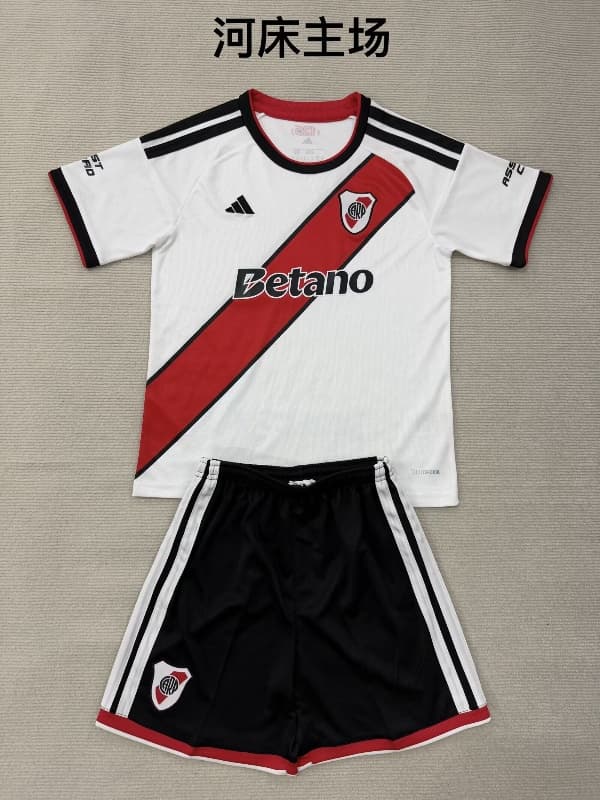 River Plate 2026 Kids Home Soccer Jersey And Shorts