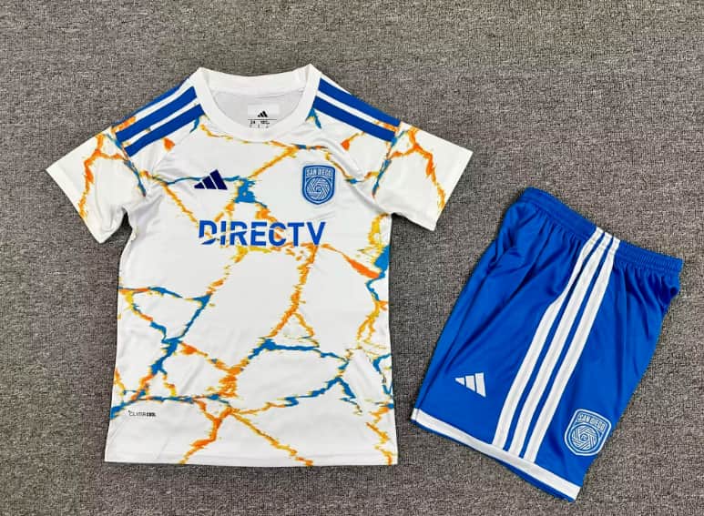 San Diego 2026 Kids Away Soccer Jersey And Shorts