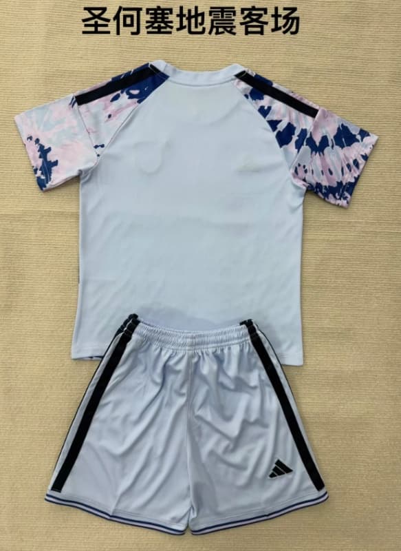 San Jose Earthquakes 2026 Kids Away Soccer Jersey And Shorts