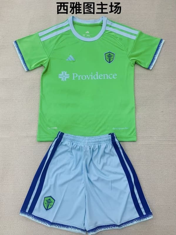 Seattle Sounders 2026 Kids Home Soccer Jersey And Shorts Seattle Sounders 2026 Kids Home Soccer Jersey And Shorts