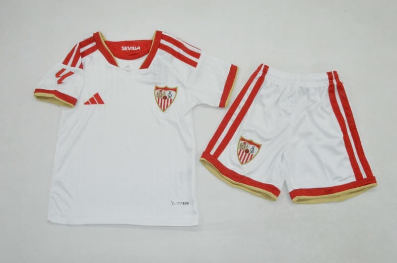 Sevilla 26/27 Kids Home Soccer Jersey And Shorts Sevilla 26/27 Kids Home Soccer Jersey And Shorts
