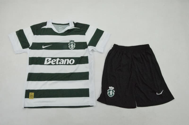 Sporting Lisbon 26/27 Kids Home Soccer Jersey And Shorts Sporting Lisbon 26/27 Kids Home Soccer Jersey And Shorts
