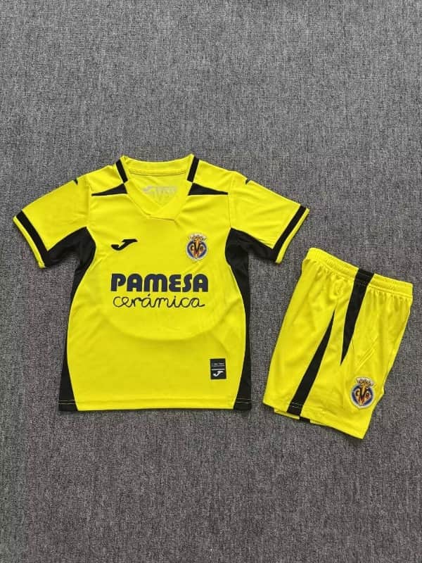 Villarreal 26/27 Kids Home Soccer Jersey And Shorts
