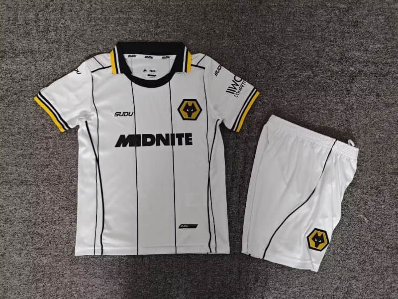 Wolves 26/27 Kids Away Soccer Jersey And Shorts Wolves 26/27 Kids Away Soccer Jersey And Shorts