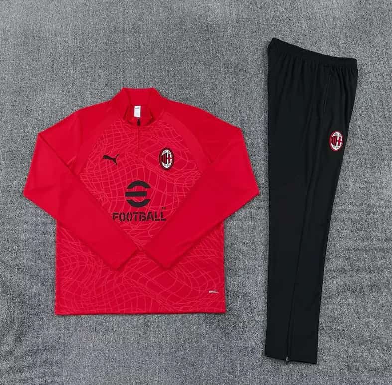 AAA(Thailand) AC Milan 26/27 Red Soccer Tracksuit AAA(Thailand) AC Milan 26/27 Red Soccer Tracksuit