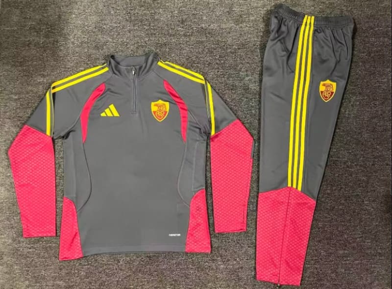 AAA(Thailand) AS Roma 26/27 Grey Soccer Tracksuit AAA(Thailand) AS Roma 26/27 Grey Soccer Tracksuit