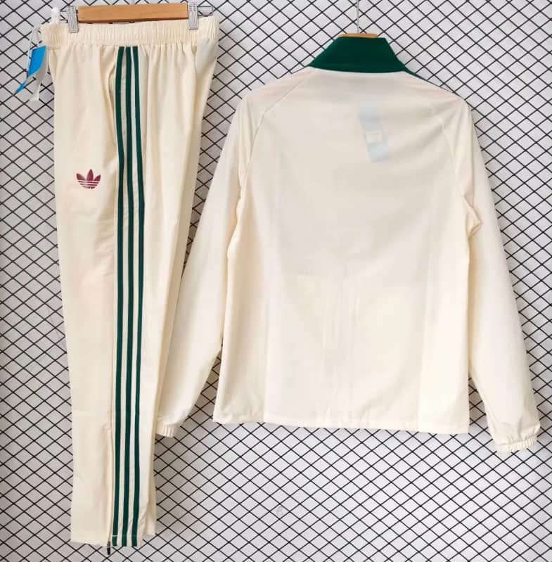 AAA(Thailand) Algeria 2026 Light Yellow Soccer Windbreaker Tracksuit