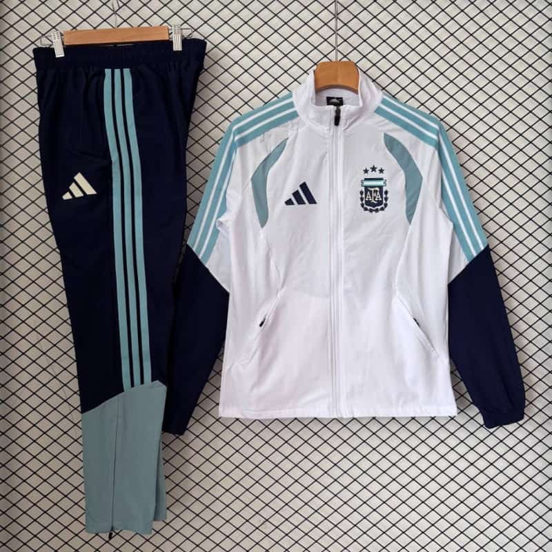 AAA(Thailand) Argentina 2026 White Soccer Tracksuit 04