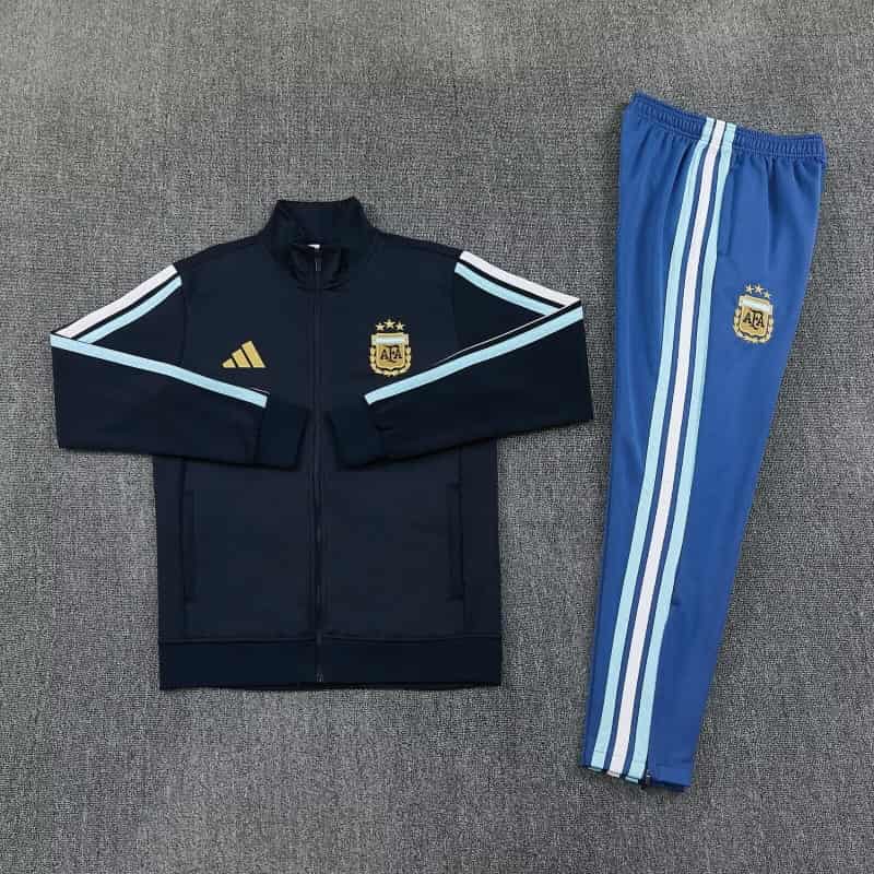 AAA(Thailand) Argentina 2026 Dark Blue Soccer Tracksuit 05