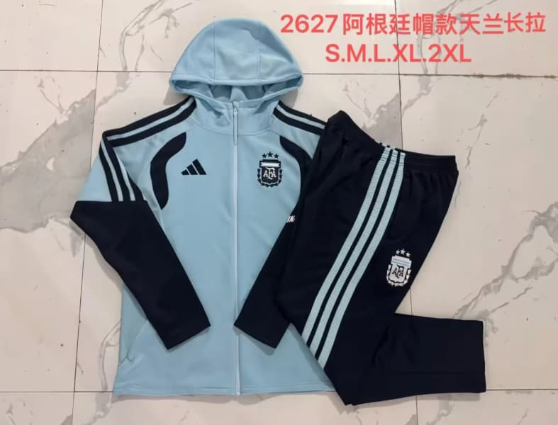 AAA(Thailand) Argentina 2026 Light Blue Soccer Tracksuit AAA(Thailand) Argentina 2026 Light Blue Soccer Tracksuit