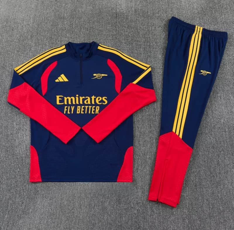 AAA(Thailand) Arsenal 26/27 Dark Blue Soccer Tracksuit AAA(Thailand) Arsenal 26/27 Dark Blue Soccer Tracksuit