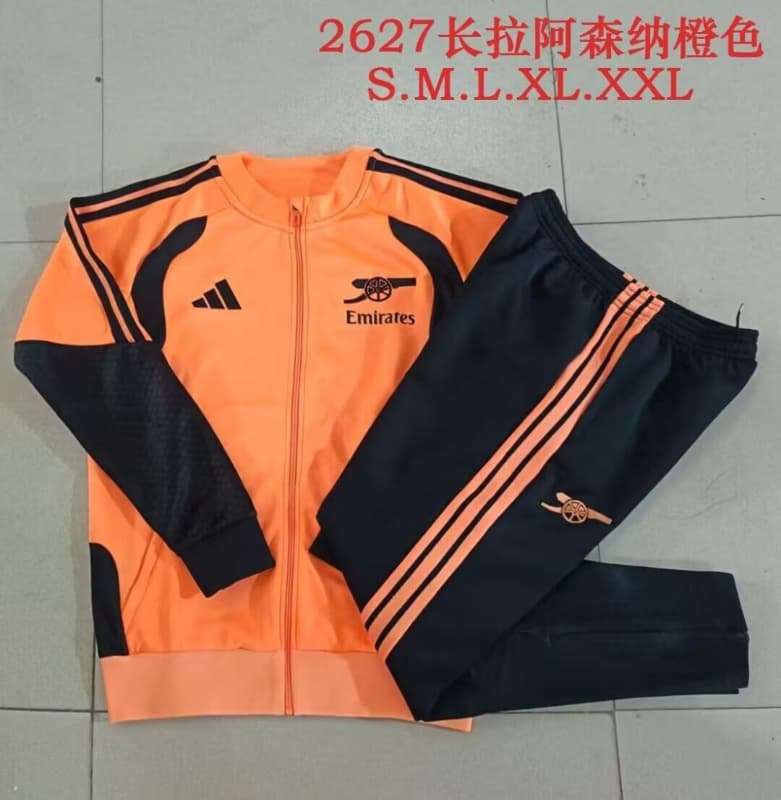 AAA(Thailand) Arsenal 26/27 Orange Soccer Tracksuit 02 AAA(Thailand) Arsenal 26/27 Orange Soccer Tracksuit 02