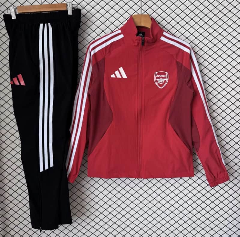 AAA(Thailand) Arsenal 26/27 Red Soccer Windbreaker Tracksuit 04 AAA(Thailand) Arsenal 26/27 Red Soccer Windbreaker Tracksuit 04