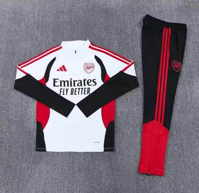 AAA(Thailand) Arsenal 26/27 White Soccer Tracksuit AAA(Thailand) Arsenal 26/27 White Soccer Tracksuit