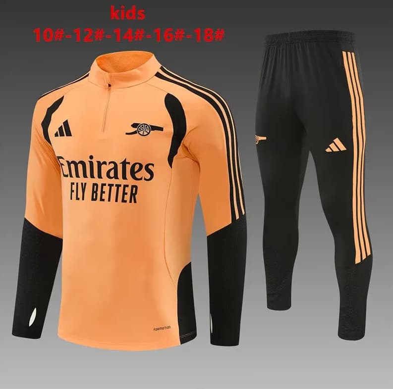 Arsenal 26/27 Kids Orange Soccer Tracksuit Arsenal 26/27 Kids Orange Soccer Tracksuit