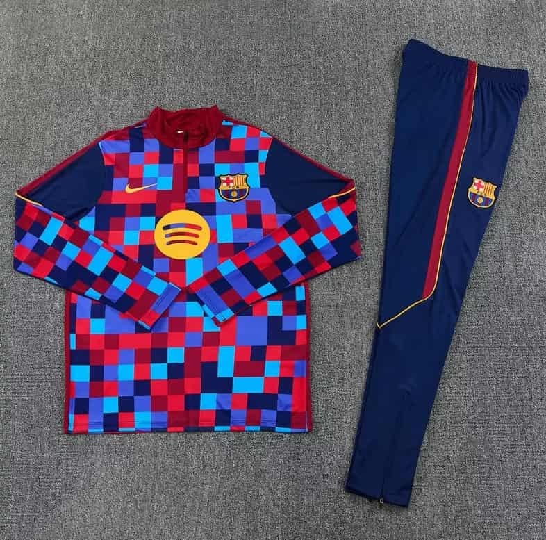 AAA(Thailand) Barcelona 26/27 Blue Red Soccer Tracksuit
