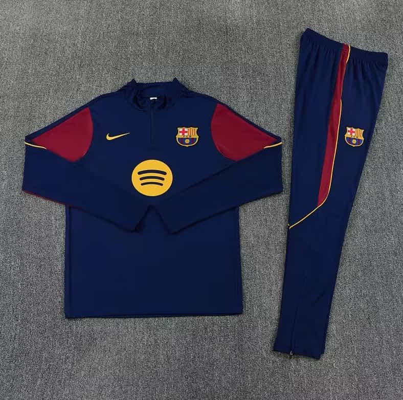 AAA(Thailand) Barcelona 26/27 Dark Blue Soccer Tracksuit AAA(Thailand) Barcelona 26/27 Dark Blue Soccer Tracksuit