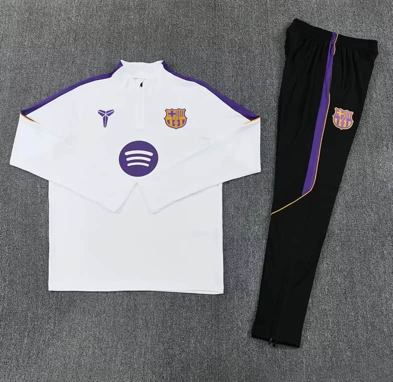 AAA(Thailand) Barcelona 26/27 White Soccer Tracksuit AAA(Thailand) Barcelona 26/27 White Soccer Tracksuit