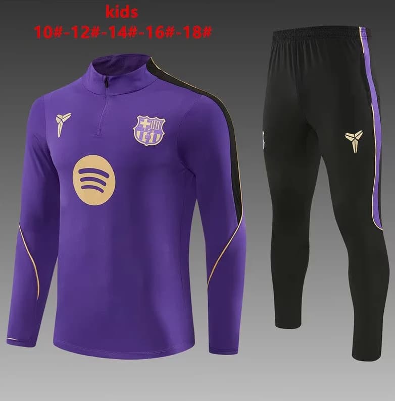 Barcelona 26/27 Kids Purple Soccer Tracksuit Barcelona 26/27 Kids Purple Soccer Tracksuit