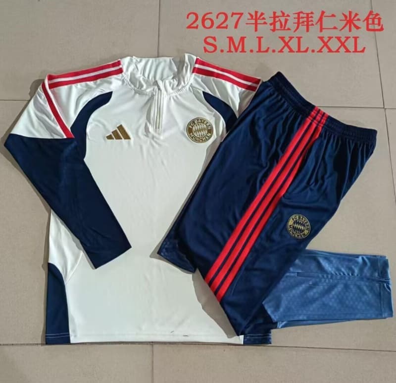AAA(Thailand) Bayern Munich 26/27 Light Yellow Soccer Tracksuit AAA(Thailand) Bayern Munich 26/27 Light Yellow Soccer Tracksuit