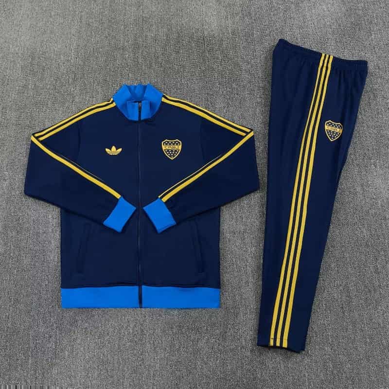 AAA(Thailand) Boca Juniors 2026 Dark Blue Soccer Tracksuit 02
