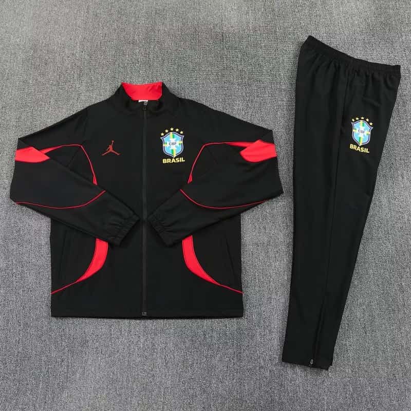 AAA(Thailand) Brazil 2026 Black Soccer Tracksuit 04 AAA(Thailand) Brazil 2026 Black Soccer Tracksuit 04