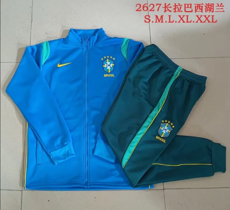 AAA(Thailand) Brazil 2026 Blue Soccer Tracksuit 02 AAA(Thailand) Brazil 2026 Blue Soccer Tracksuit 02
