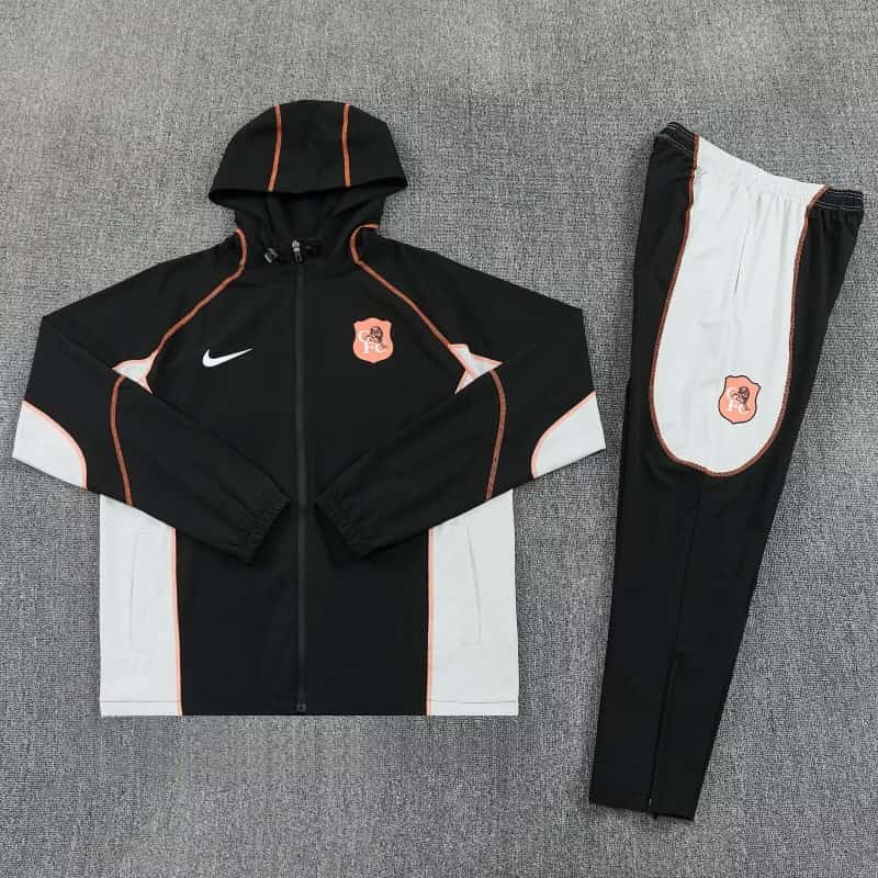 AAA(Thailand) Chelsea 26/27 Black Soccer Windbreaker Tracksuit