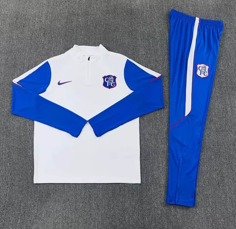 AAA(Thailand) Chelsea 26/27 White Soccer Tracksuit 02 AAA(Thailand) Chelsea 26/27 White Soccer Tracksuit 02